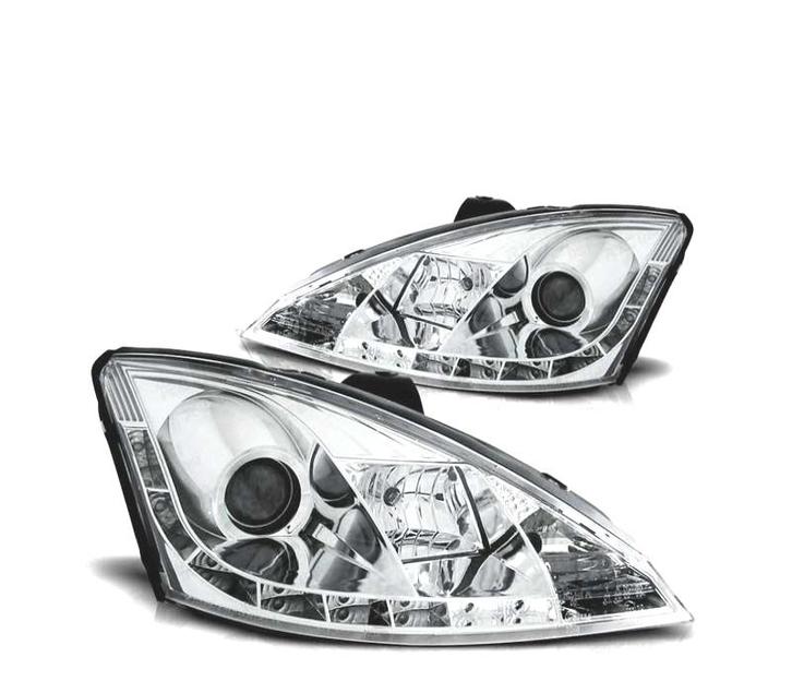Phares Led Daylight Pour Ford Focus 1 98-01 Chromé, Autos : Pièces & Accessoires, Éclairage, Envoi