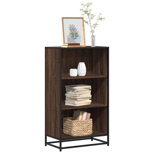 vidaXL Boekenkast 60x35x107,5 cm bewerkt hout bruin, Huis en Inrichting, Kasten | Boekenkasten, Nieuw, Verzenden