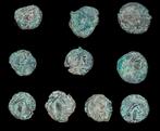 Byzantijnse Rijk Lote de 10 monedas Æ  (Zonder Minimumprijs), Postzegels en Munten