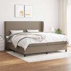 vidaXL Sommier à lattes de lit avec matelas Taupe, Maison & Meubles, Verzenden, Neuf