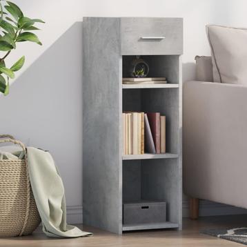 vidaXL Dressoir 30x42,5x93 cm bewerkt hout betongrijs, Huis en Inrichting, Kasten | Dressoirs, Verzenden, Nieuw