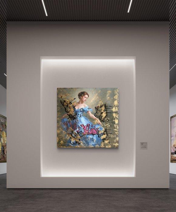 Nicole Lubbers - Vintage Aura XL, Antiek en Kunst, Kunst | Schilderijen | Modern