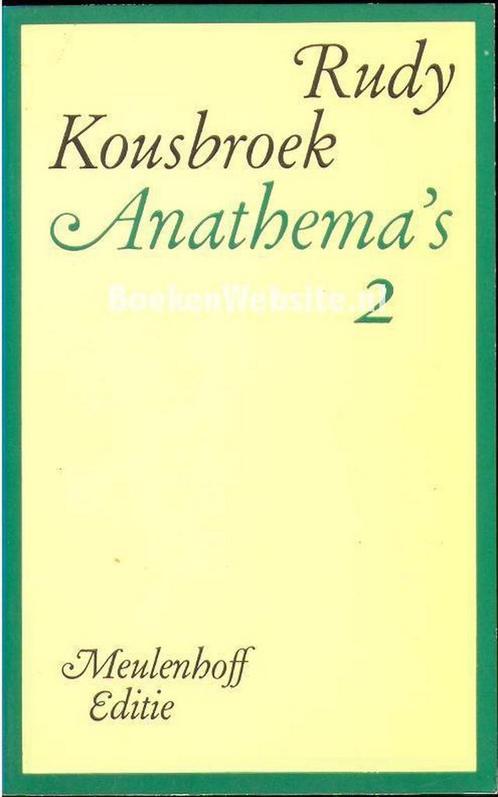 Anathemas 2 / Anathemas / 2 9789029041546 Rudy Kousbroek, Boeken, Literatuur, Gelezen, Verzenden