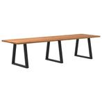 vidaXL Eettafel rechthoekig 320x90x74 cm massief eikenhout, Huis en Inrichting, Tafels | Eettafels, Verzenden, Nieuw