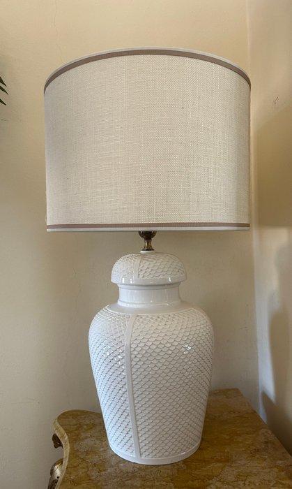 Tafellamp - Keramiek, Messing - Lamp van keramiek, Antiquités & Art, Curiosités & Brocante