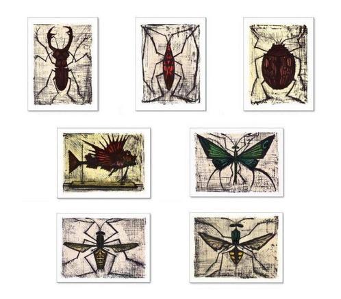 Bernard Buffet (1928-1999), daprès - Série sur les Insectes, Antiek en Kunst, Antiek | Overige Antiek