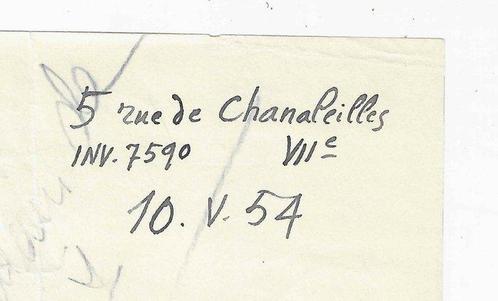 Jean Hugo - Lettre autographe signée à une dame - 1954, Verzamelen, Film en Tv