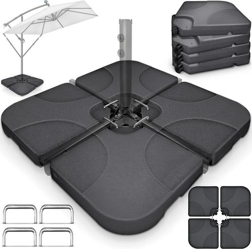 tillvex Parasolstandaard, 60 liter / 80 kg, 4-delig voor zwe, Tuin en Terras, Overige Tuin en Terras, Verzenden