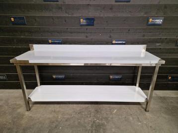 Werktafel | Maxima | opstaande rand |  RVS | 200x60 cm beschikbaar voor biedingen