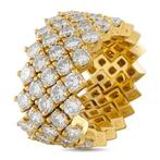 Bague - 18 carats Bague en or jaune 18K avec diamant de 3,74, Bijoux, Sacs & Beauté, Bagues