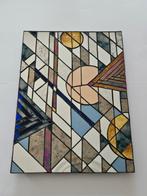 Wandspiegel - Glas-in-lood, Opaline glas - Vintage