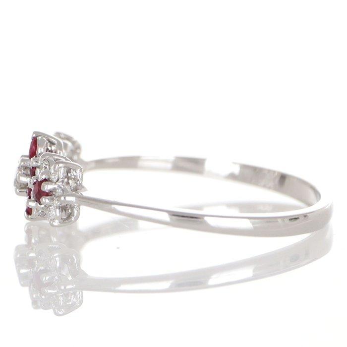 Zonder minimumprijs - Ring - 18 karaat Witgoud Diamant, Handtassen en Accessoires, Ringen