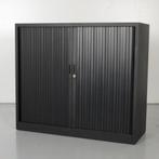 Manutan roldeurkast, zwart, 104 x 120 cm, incl. 2 legborden, Nieuw, Ophalen of Verzenden