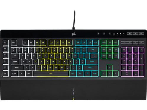 Corsair -  Gaming Toetsenbord K55 Rgb Pro Azerty Be  - Zwart, Computers en Software, Toetsenborden, Bedraad, Azerty, Nieuw, Verzenden
