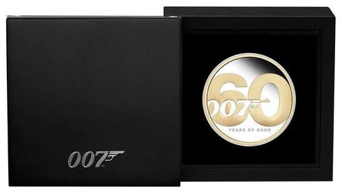 Tuvalu. 2 Dollars 2022 James Bond 007 - Vergoldet, 2 Oz, Postzegels en Munten, Munten | Europa | Niet-Euromunten
