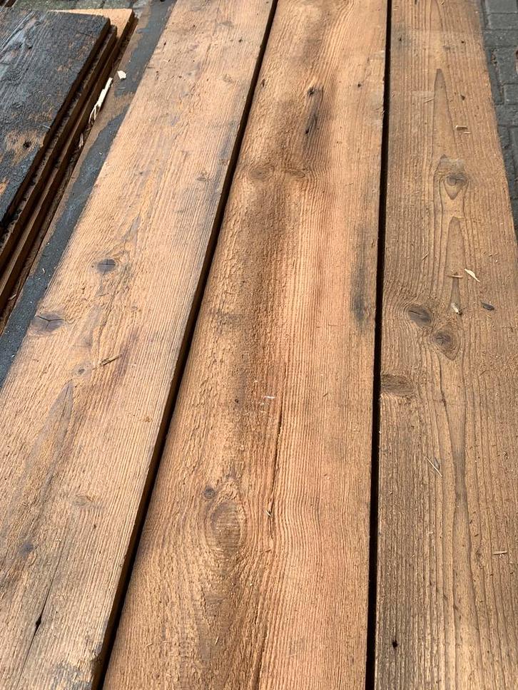 Barnwood planken 2 zijden uitstraling zwart en naturel hout, Doe-het-zelf en Bouw, Hout en Planken, Grenen, 250 tot 300 cm, 25 tot 50 mm