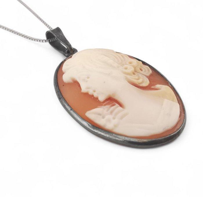 Argentum 925 - Cameo - Cammeo met de hand gesneden, Antiek en Kunst, Curiosa en Brocante