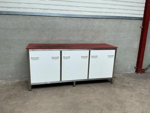 Polyethylene PE Werkkast Snijtafel 3 schuifbakken 200 cm, Zakelijke goederen, Horeca | Keukenapparatuur, Gebruikt, Inox Meubilair