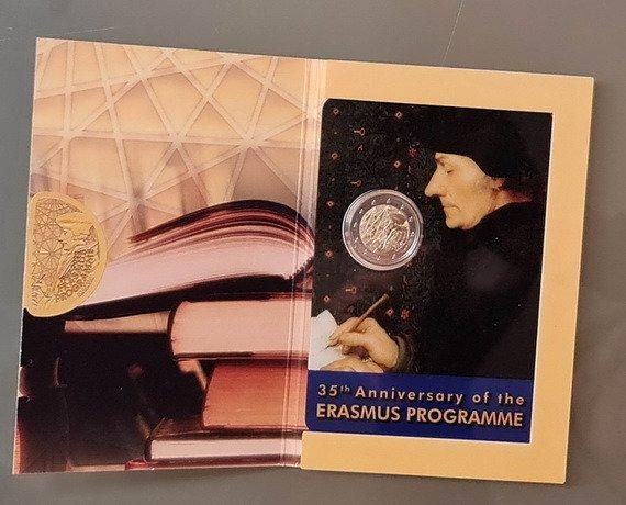 Malta. 2 Euro 2022 Erasmus - in Coincard (Zonder, Postzegels en Munten, Munten | Europa | Euromunten
