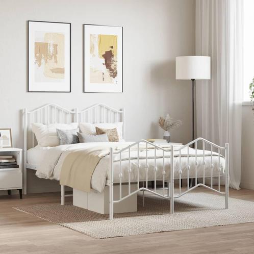 vidaXL Cadre de lit métal avec tête de lit/pied de lit, Maison & Meubles, Chambre à coucher | Lits, Neuf, Envoi