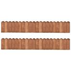 vidaXL Rouleaux de bordure 2 pcs 120 cm bois de pin, Verzenden, Neuf