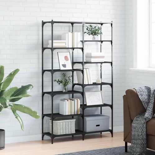 vidaXL Boekenrek 100x32x170 cm bewerkt hout en ijzer zwart, Huis en Inrichting, Kasten | Boekenkasten, Nieuw, Verzenden