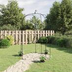 vidaXL Arche de jardin Noir Ø180x255 cm Acier, Jardin & Terrasse, Poteaux, Poutres & Planches, Neuf, Verzenden