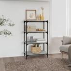 vidaXL Boekenkast 60x33x100 cm hout en staal grijs sonoma, Huis en Inrichting, Kasten | Boekenkasten, Verzenden, Nieuw