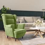 vidaXL Fauteuil fluweel lichtgroen, Huis en Inrichting, Verzenden, Nieuw