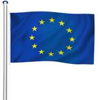 Aluminium vlaggenmast in hoogte verstelbaar met vlag - Europ, Divers, Drapeaux & Banderoles, Verzenden