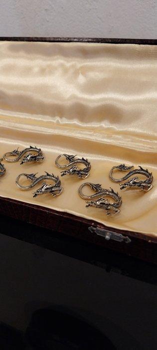 Messensteun (12) - Dragons - Verguld brons - Draak, Antiek en Kunst, Antiek | Meubels | Tafels