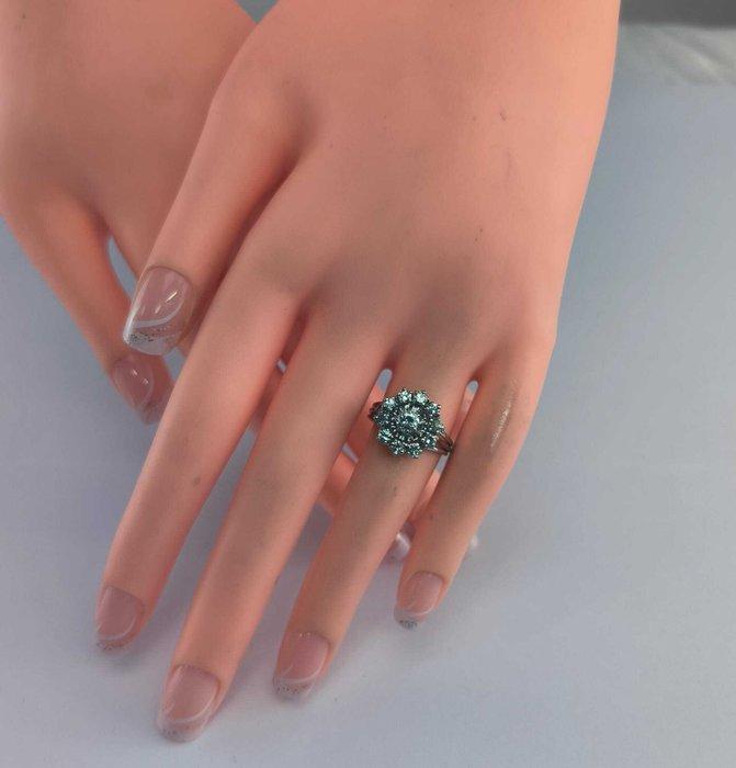 Cocktailring - 18 karaat Witgoud - 1.33ct. tw. Diamant, Bijoux, Sacs & Beauté, Bijoux anciens