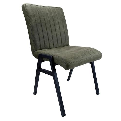 Stoel | Microvezel/Metaal | Groen | Zwarte Poten | Indoor |, Zakelijke goederen, Horeca | Keukenapparatuur, Nieuw in verpakking