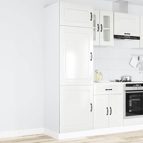 vidaXL Keukenkast Kalmar bewerkt hout hoogglans wit, Huis en Inrichting, Kasten | Overige, Nieuw, Verzenden