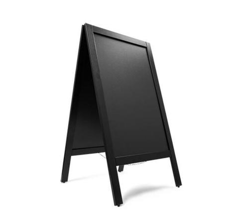 Krijtstoepbord Zwart 75 x 135 cm dennenhouten omlijsting -, Articles professionnels, Horeca | Mobilier & Aménagement, Envoi