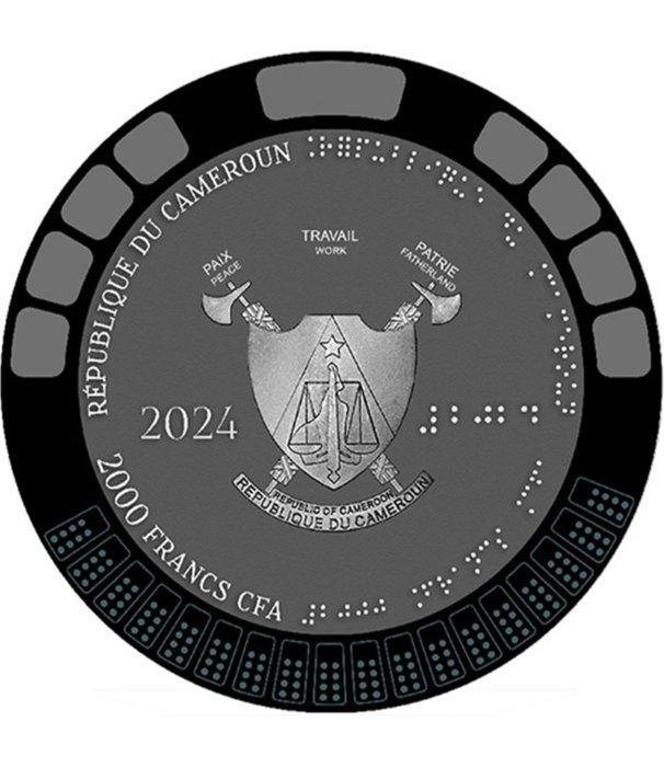 Kameroen. 2000 Francs 2024 LOUIS BRAILLE 2 Oz mit CoA und, Postzegels en Munten, Munten | Europa | Niet-Euromunten