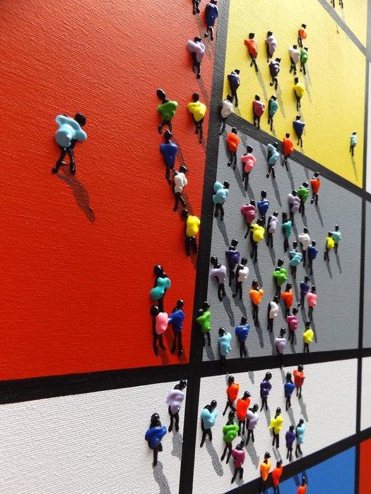 Alicja Ressa Alre - Crowd 3D, Antiek en Kunst, Kunst | Schilderijen | Modern