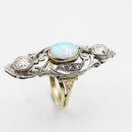 Ring - 14 karaat Platina, Geel goud - 1.50ct. tw., Handtassen en Accessoires, Ringen, Nieuw