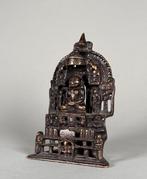 Figuur - Tibetan altar buddha - Gepatineerd brons - China -, Antiek en Kunst