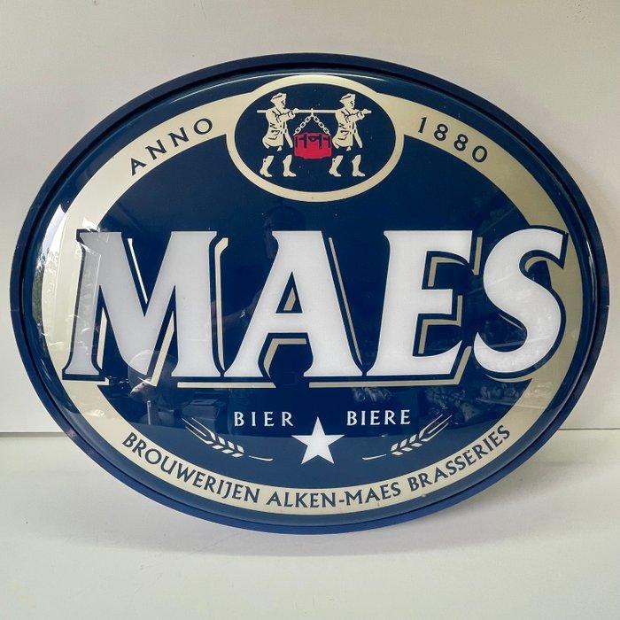 Brouwerijen Alken-Maes - Lichtbak - Reclamebord - Metaal,, Antiek en Kunst, Curiosa en Brocante