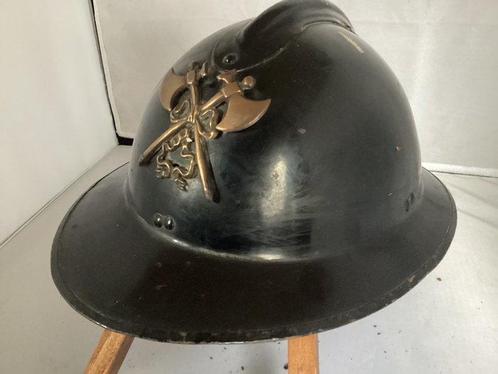 Casque darmure - Casque de pompier belge, modèle M26-31., Verzamelen, Militaria | Tweede Wereldoorlog
