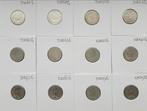 Pays-Bas. Wilhelmina. 25 Cents Lot van 12 stuks (Sans prix, Timbres & Monnaies, Monnaies | Pays-Bas