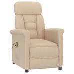 vidaXL Massagestoel in Crème Microfibre, Verzenden, Nieuw