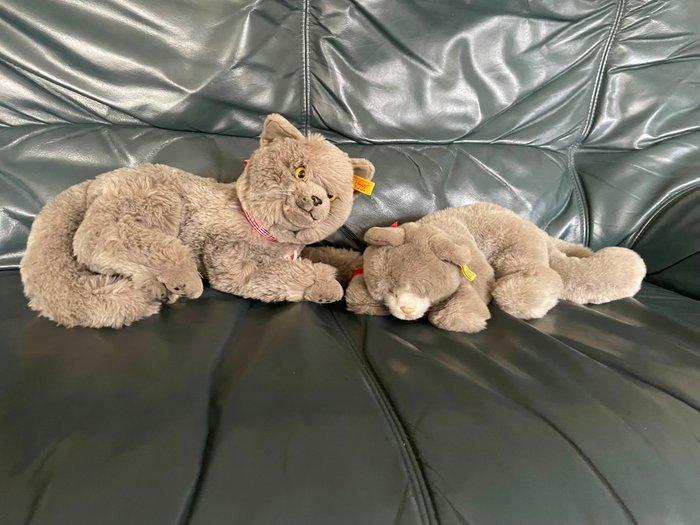 Steiff - Speelgoed Twee Vintage Steiff Grissy Katten jaren, Antiquités & Art, Antiquités | Jouets