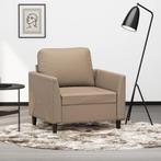 vidaXL Fauteuil 60 cm kunstleer cappuccinokleurig, Huis en Inrichting, Zetels | Zetels, Verzenden, Nieuw