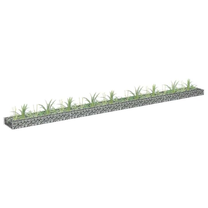 vidaXL Gabion plantenbak verhoogd 360x30x10 cm, Tuin en Terras, Bloempotten, Nieuw, Verzenden