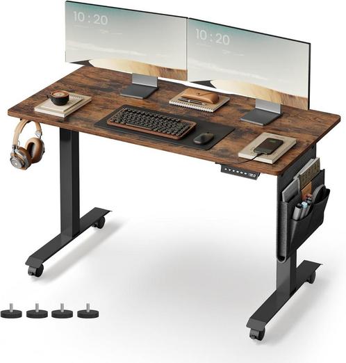 Bureau - Elektrisch - Hoogte verstelbaar - Vintage bruin, Huis en Inrichting, Bureaus, Nieuw, Ophalen of Verzenden