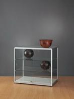 *TIP*  Luxe vitrinekast aluminium 100 cm met chromen hoekst, Zakelijke goederen, Kantoor en Winkelinrichting | Winkel en Inventaris