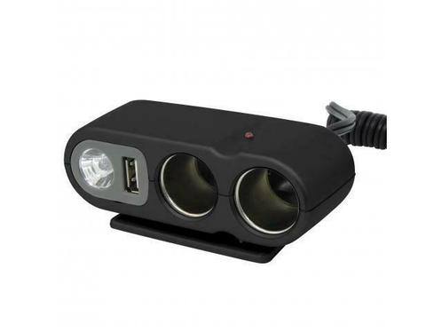 Stekkerdoos 2-Weg met USB+Licht, Auto-onderdelen, Elektronica en Kabels, Ophalen of Verzenden