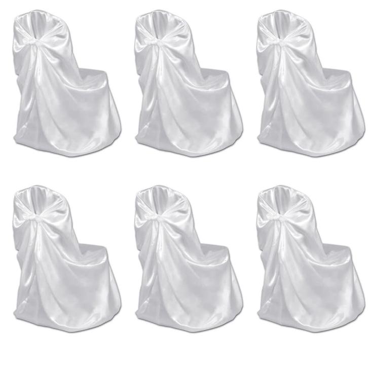vidaXL Bruiloft Stoelhoes Wit (6 stuks), Tuin en Terras, Tuinmeubel-accessoires, Nieuw, Verzenden